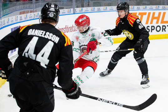Frölundas Johan Sundström och Brynäs Nicklas Danielsson
