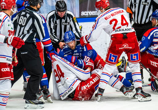 Timrås Sebastian Hartmann och Oskarshamns Dale Weise