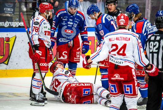 Timrås Sebastian Hartmann och Oskarshamns Dale Weise