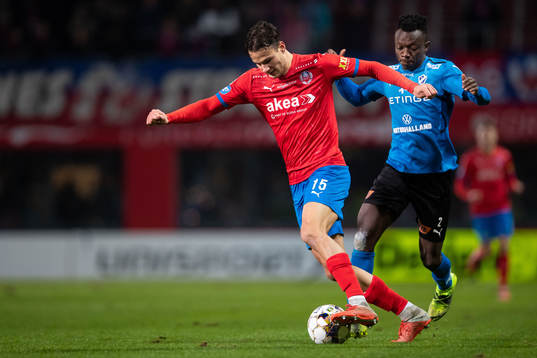 Helsingborgs Assad Al Hamlawi och Halmstads Thomas Boakye