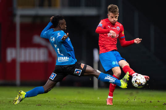 Halmstads Thomas Boakye och Helsingborgs Bödvar Bödvarsson