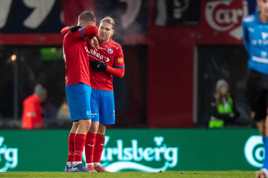 Helsingborgs Casper Widell och Charlie Weberg deppar