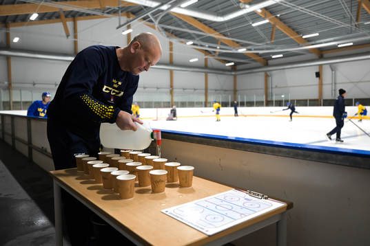 Physiotherapist Billy Nilsson of the Swedish under-20
