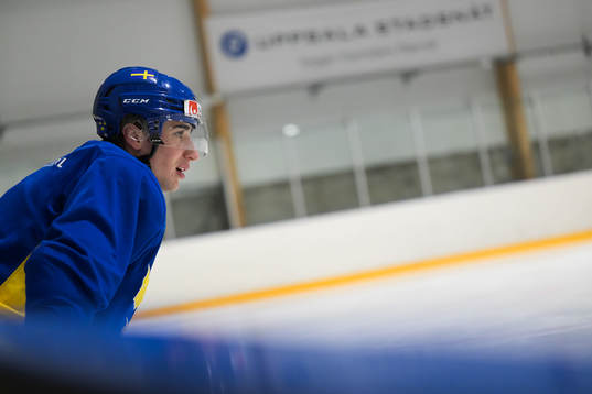 Daniel Torgersson of the Swedish under-20 national ice