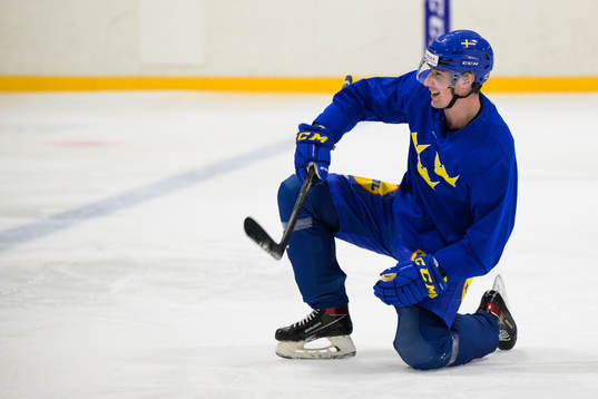 Daniel Torgersson of the Swedish under-20 national ice