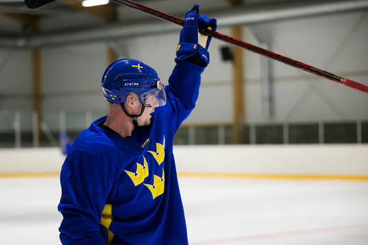 Anton Olsson of the Swedish under-20 national ice hockey