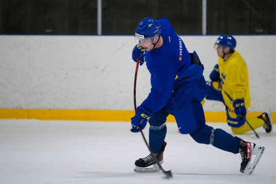 Anton Olsson of the Swedish under-20 national ice hockey