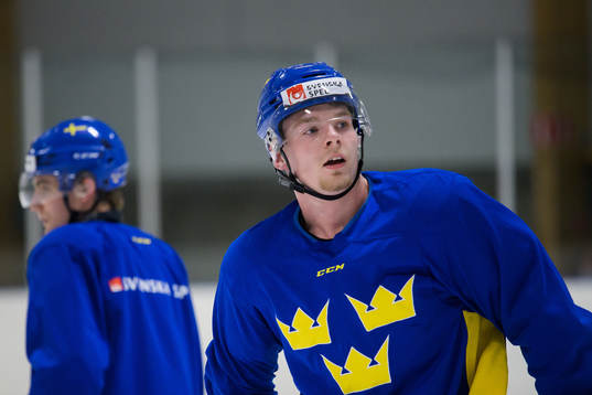 Anton Olsson of the Swedish under-20 national ice hockey