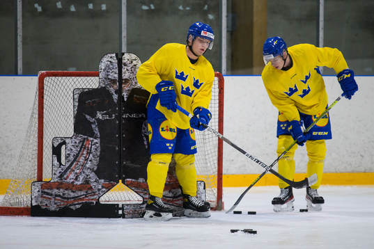 Zion Nybeck and Albert Sjöberg of the Swedish under-20