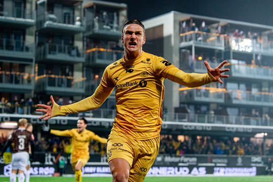Erik Botheim of Bodø/Glimt celebrates