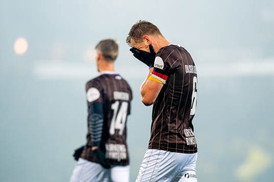 Joackim Solberg of Mjøndalen looks dejected