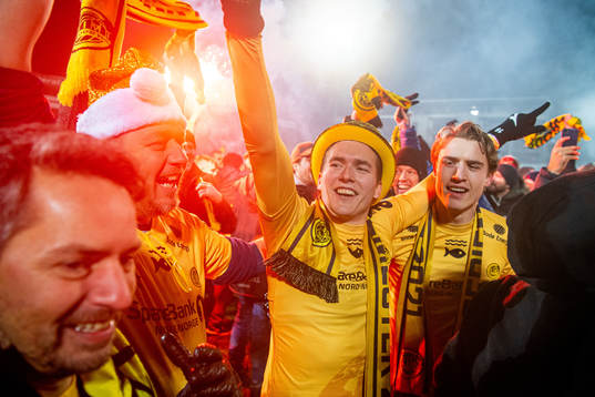 Morten Konradsen and Marius Høibråten of Bodø/Glimt