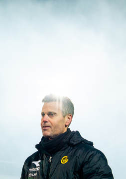 Kjetil Knutsen, head coach of Bodø/Glimt, reacts winning
