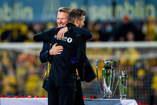 Kjetil Knutsen, head coach, and Inge Henning Andersen,