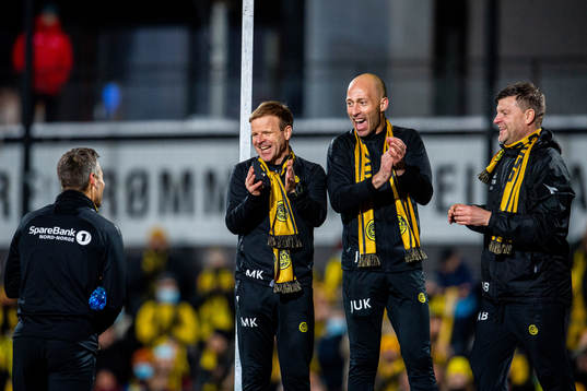 Kjetil Knutsen, head coach of Bodø/Glimt, celebrates