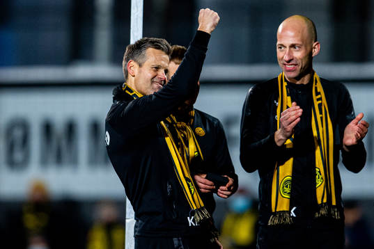 Kjetil Knutsen, head coach of Bodø/Glimt, celebrates