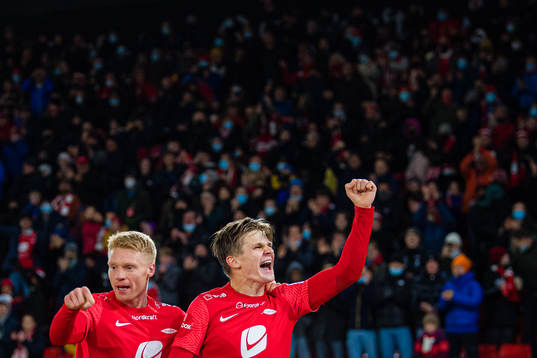 Sivert Heltne Nilsen and David Møller Wolfe of Brann