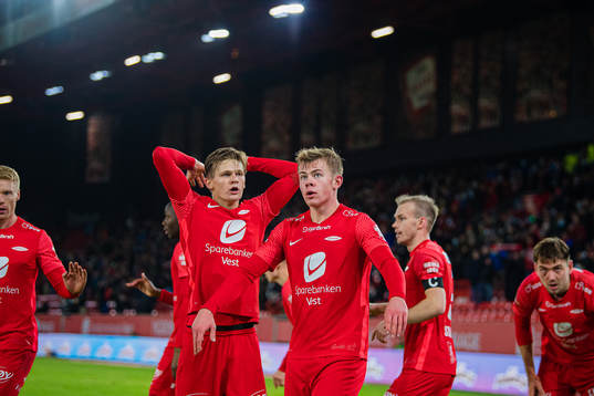 David Møller Wolfe and Aune Selland Heggebø of Brann