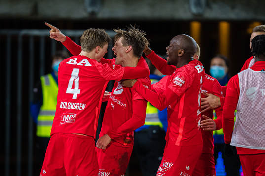 David Møller Wolfe of Brann celebrates