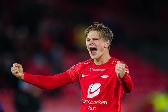 David Møller Wolfe of Brann celebrates