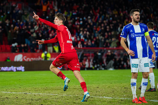 David Møller Wolfe of Brann celebrates