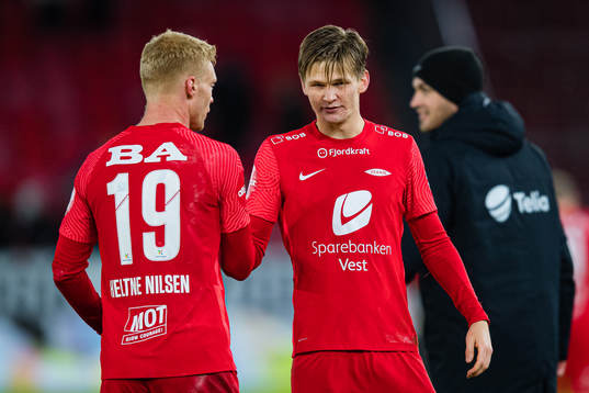 Sivert Heltne Nilsen and David Møller Wolfe of Brann