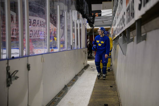William Eklund of the Swedish under-20 national ice hockey