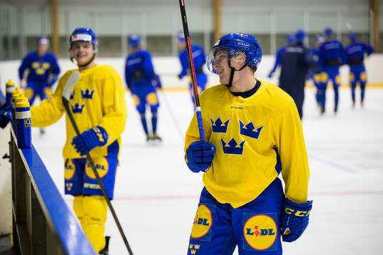 Zion Nybeck of the Swedish under-20 national ice hockey team