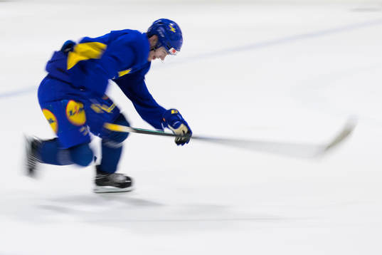 William Eklund of the Swedish under-20 national ice hockey