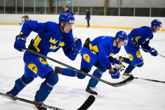Daniel Torgersson of the Swedish under-20 national ice