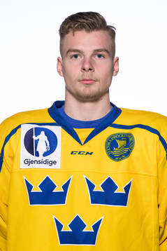 Anton Olsson of the Swedish under-20 national ice hockey