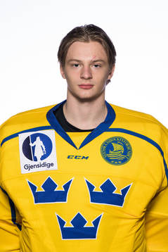 Goaltender Carl Lindbom of the Swedish under-20 national