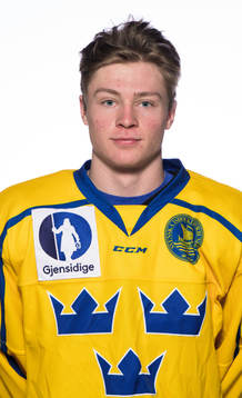 Victor Sjöholm of the Swedish under-20 national ice hockey