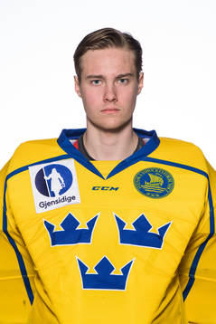 Goaltender Calle Clang of the Swedish under-20 national ice