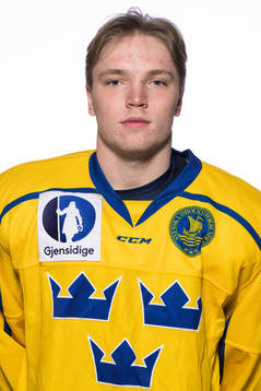 Zion Nybeck of the Swedish under-20 national ice hockey