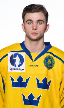 Isak Rosén of the Swedish under-20 national ice hockey