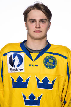 Elliot Ekmark of the Swedish under-20 national ice hockey