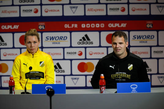 Jennifer Falk of Hacken  and Robert Vilahamn coach of Hacken