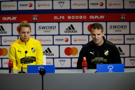 Jennifer Falk of Hacken  and Robert Vilahamn coach of Hacken