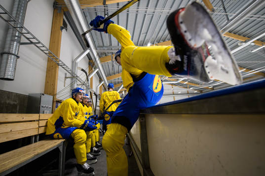 Joel Nyström and Simon Edvinsson of the Swedish under-20