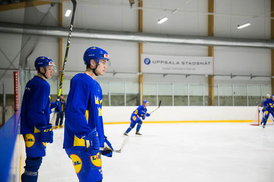 William Eklund of the Swedish under-20 national ice hockey