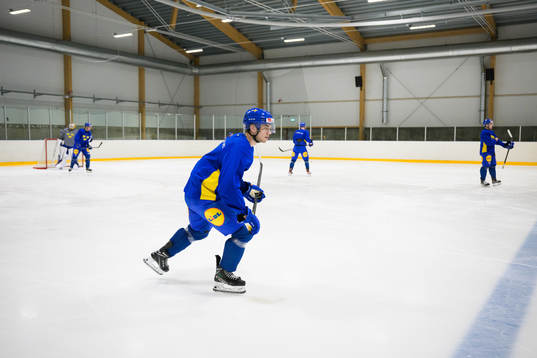 William Eklund of the Swedish under-20 national ice hockey