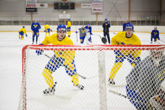 Elliot Ekmark and Zion Nybeck of the Swedish under-20
