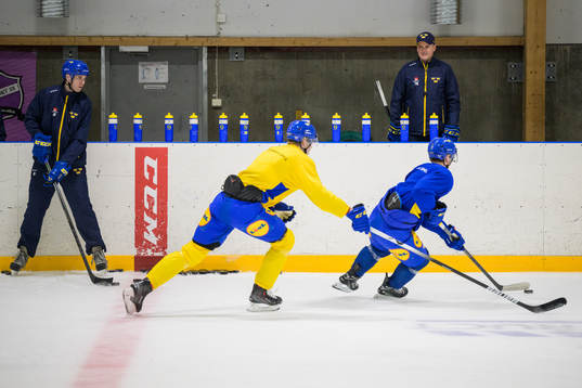 Assistant coach Joel Rönnmark and head coach Tomas Montén