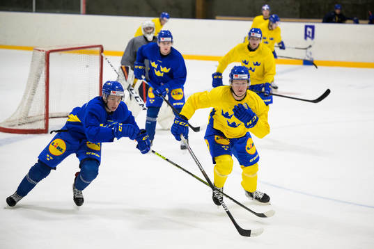 Albert Sjöberg and Åke Stakkestad of the Swedish under-20