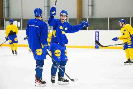 William Eklund of the Swedish under-20 national ice hockey