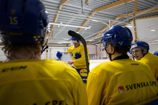 Oskar Magnusson of the Swedish under-20 national ice hockey