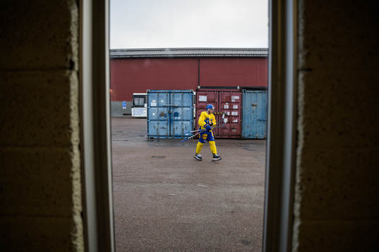 Zion Nybeck of the Swedish under-20 national ice hockey team