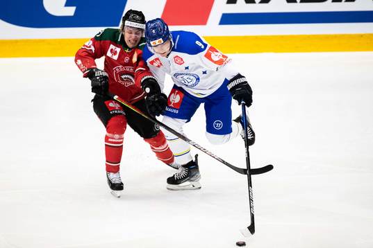 Karl Henriksson of Frölunda and Patrik Zackrisson  of