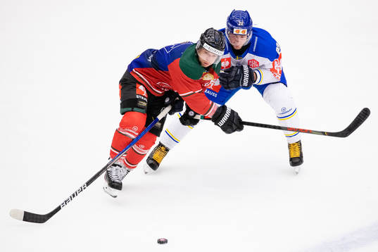 Ryan Lasch of Frölunda and Mikael Ruohomaa of Leksand